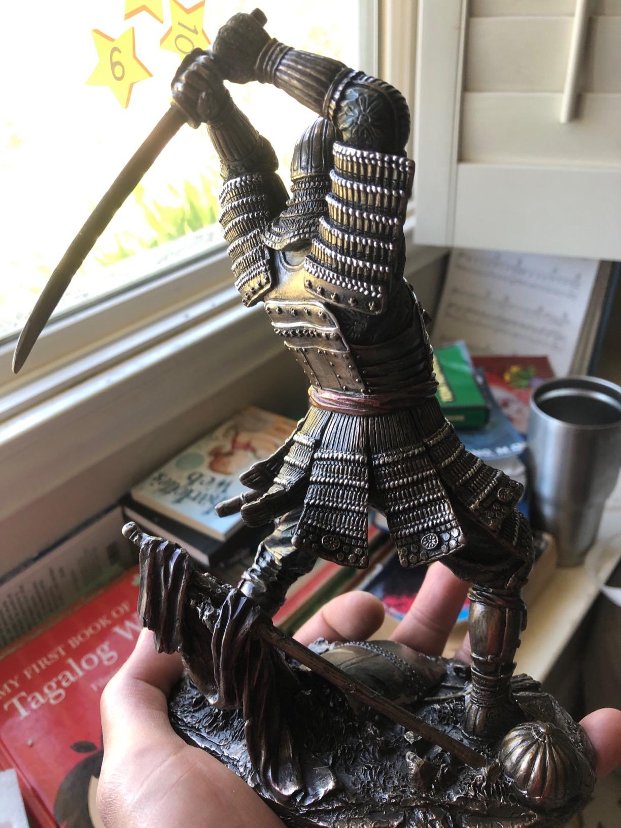 Top Collection Japanese Bushido Samurai Warrior Statue- Historical Sculpture with Martial Arts Sword in Premium Cold Cast Bronze - 9-Inch Collectible Figurine customer photo 2