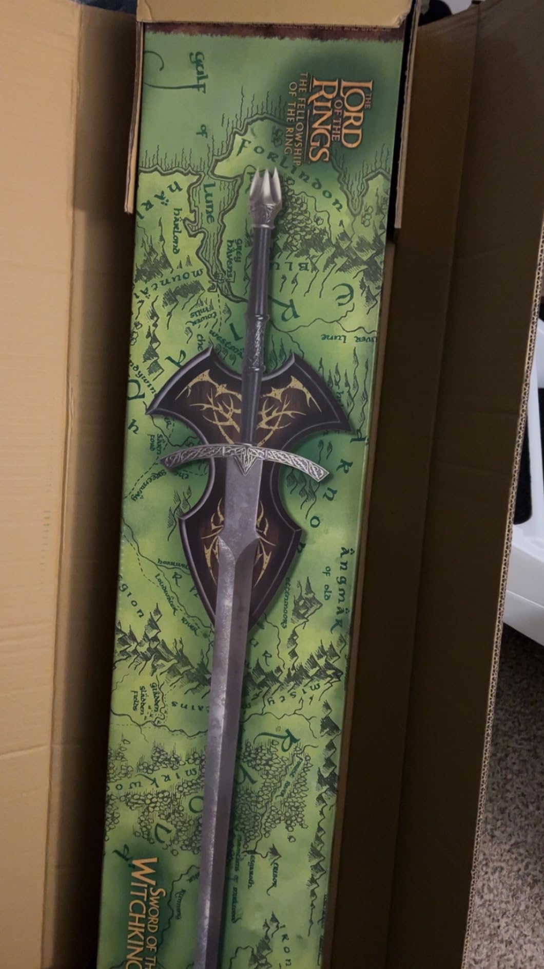 Lord of The Rings Witch King Sword | Officially Licensed Replica & Collectible | Tempered Stainless Steel Blade | Genuine Leather Wrapped Handle | LOTR customer photo 2
