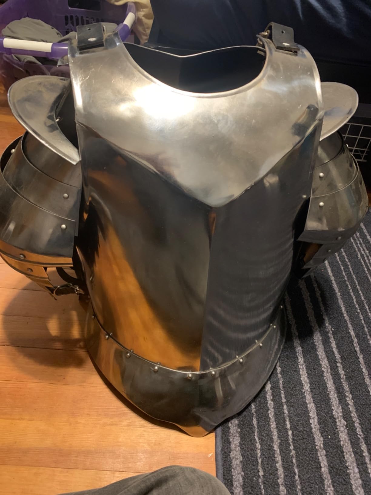 Medieval Times Shoulder Guard Steel Breastplate Historical Reenactments LARP Cosplay Role Play Body Armor Halloween Costume Completely Handmade customer photo 1
