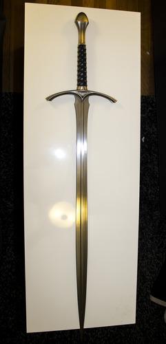 Gandalf's Glamdring Sword | The Hobbit Trilogy Replica | Stainless Steel Blade | Wooden Display Plaque | Certificate of Authenticity | 47 5/8