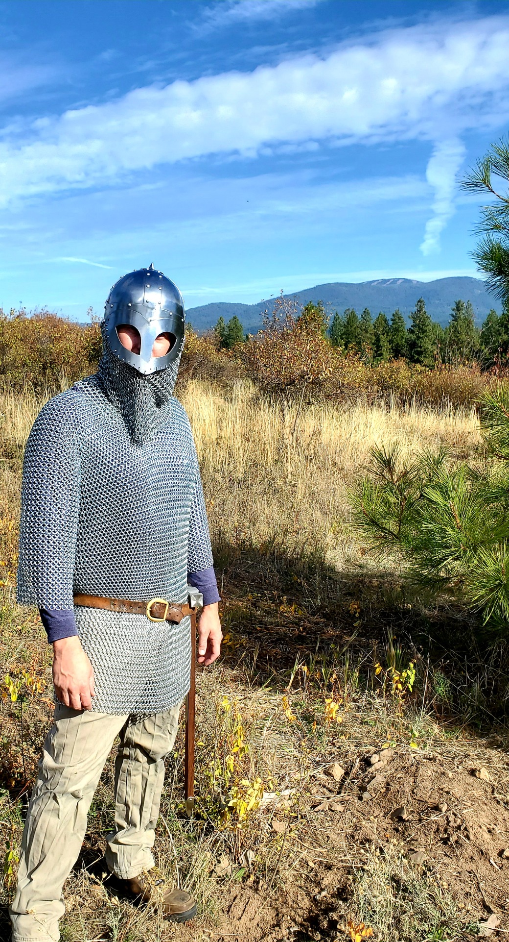 Medieval Renaissance Haubergeon Replica Warrior Chainmail Armor Long Shirt XL customer photo 1