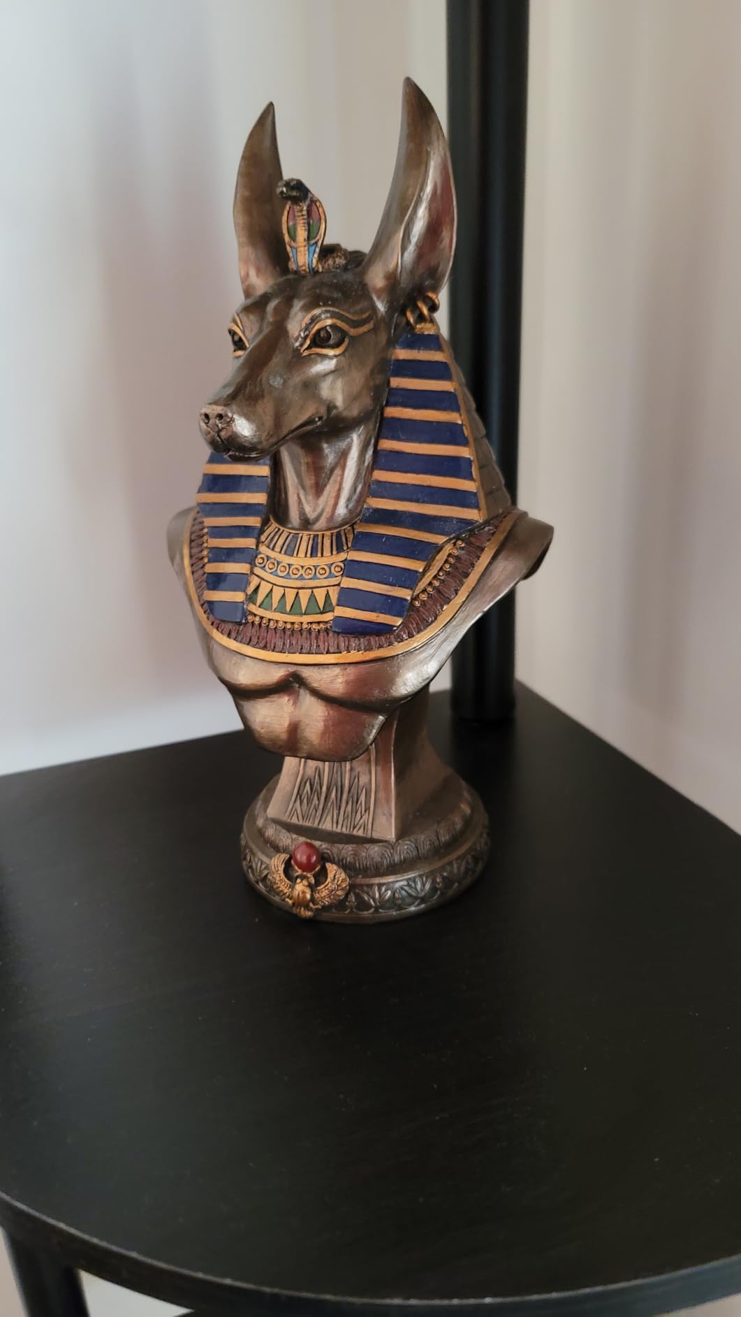 Veronese Ancient Egyptian Jackal God Anubis Bronze Finished Bust Statue customer photo 1
