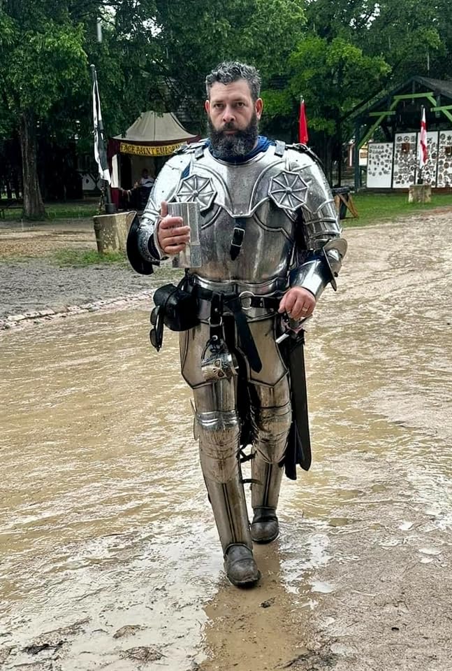 Medieval Knight Armor | Wearable Crusader Suit of Armor | 18 Gauge Steel | Full Suit of Armour with Crusader Helmet | For Reenactments & Role-Playing customer photo 2