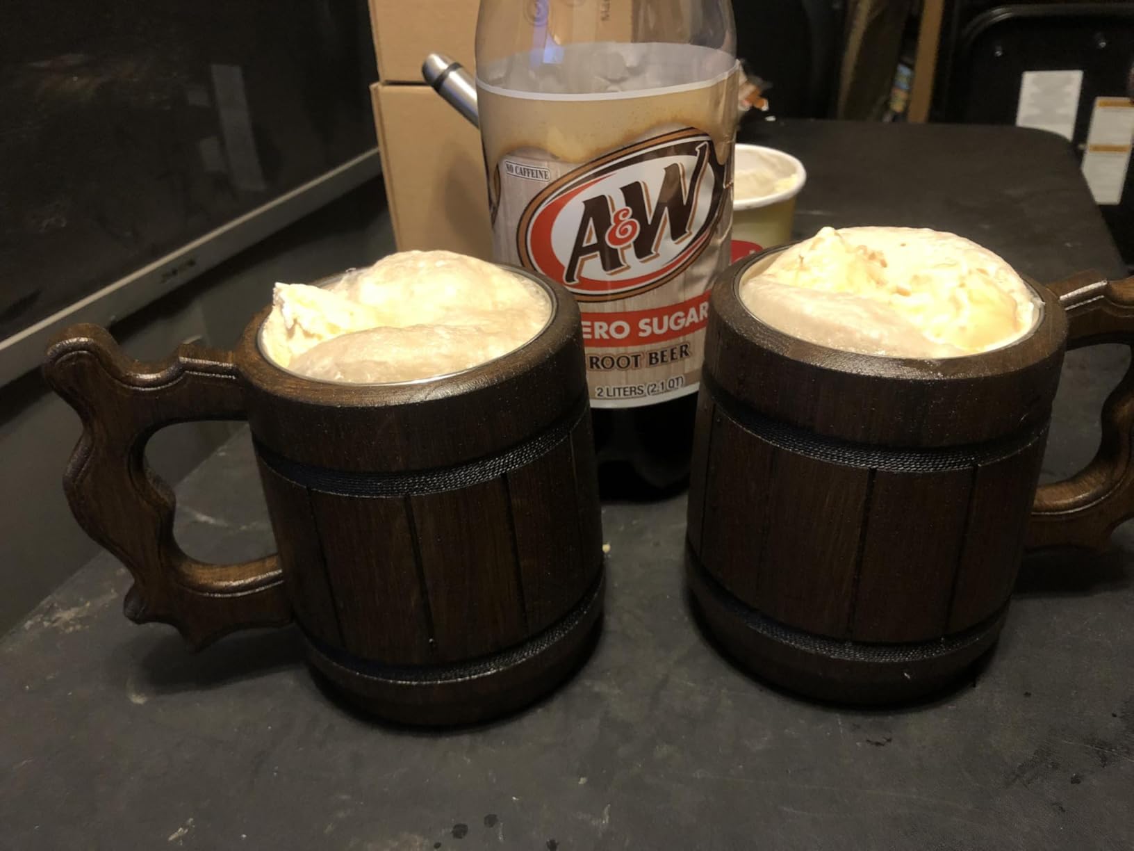 MFC Beer Mug 20 OZ - Tankard Mug - Beer stein - Wooden beer mug - Stainless Steel Cup - Handmade Gifts for Men - Fathers Day, Christmas or Birthday Gift Idea - Men Mug - Barrel Brown customer photo 1