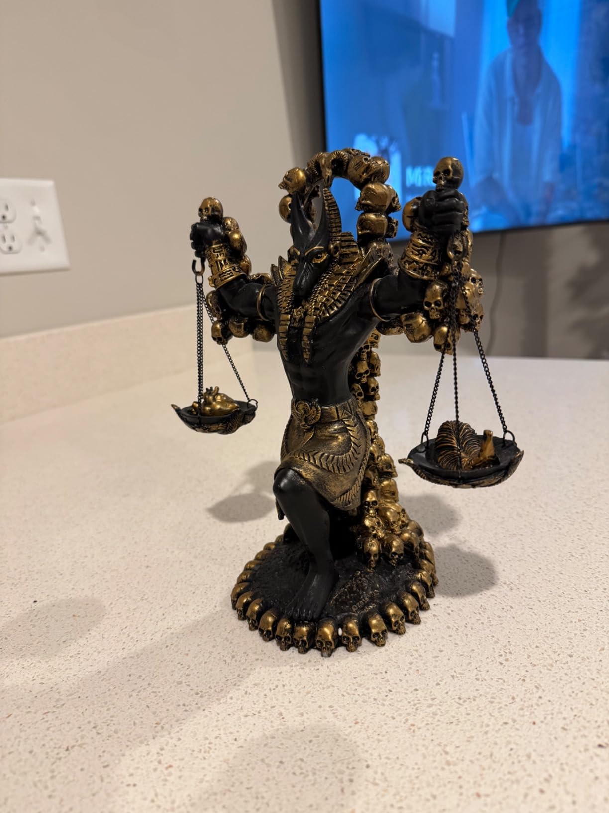 Pacific Giftware Ancient Egyptian God Anubis of Underworld by Ankh Altar Guardian of Scales Figurine Statue customer photo 1