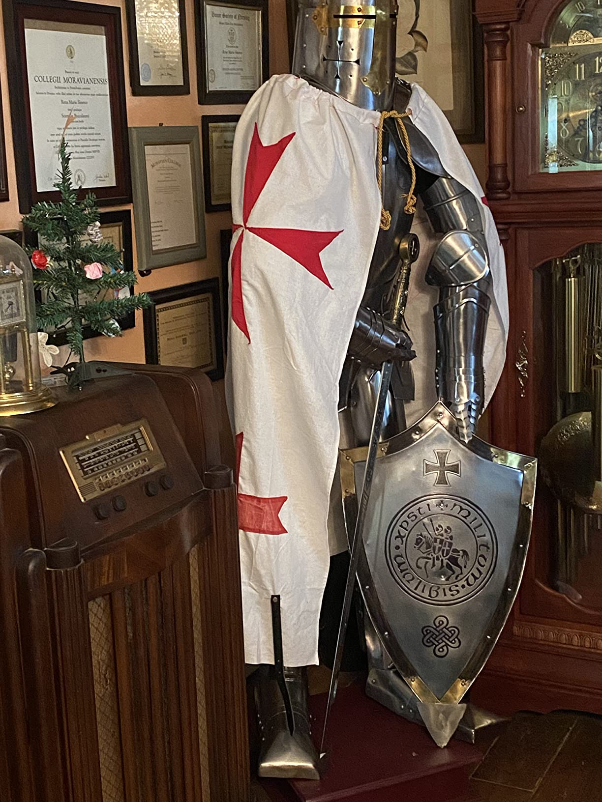 THOR INSTRUMENTS Medieval Wearable Knight CRUSADOR Full Suit of Armor Collectibles Armor Costume Medieval Knight Combat Armor SCA LARP Halloween Reenactment Full Body Rustic Vintage Home Decor Gifts customer photo 1