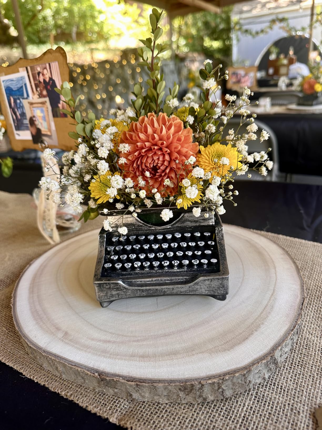 Bellaa Vintage Typewriter Pencil Holder - Large 5