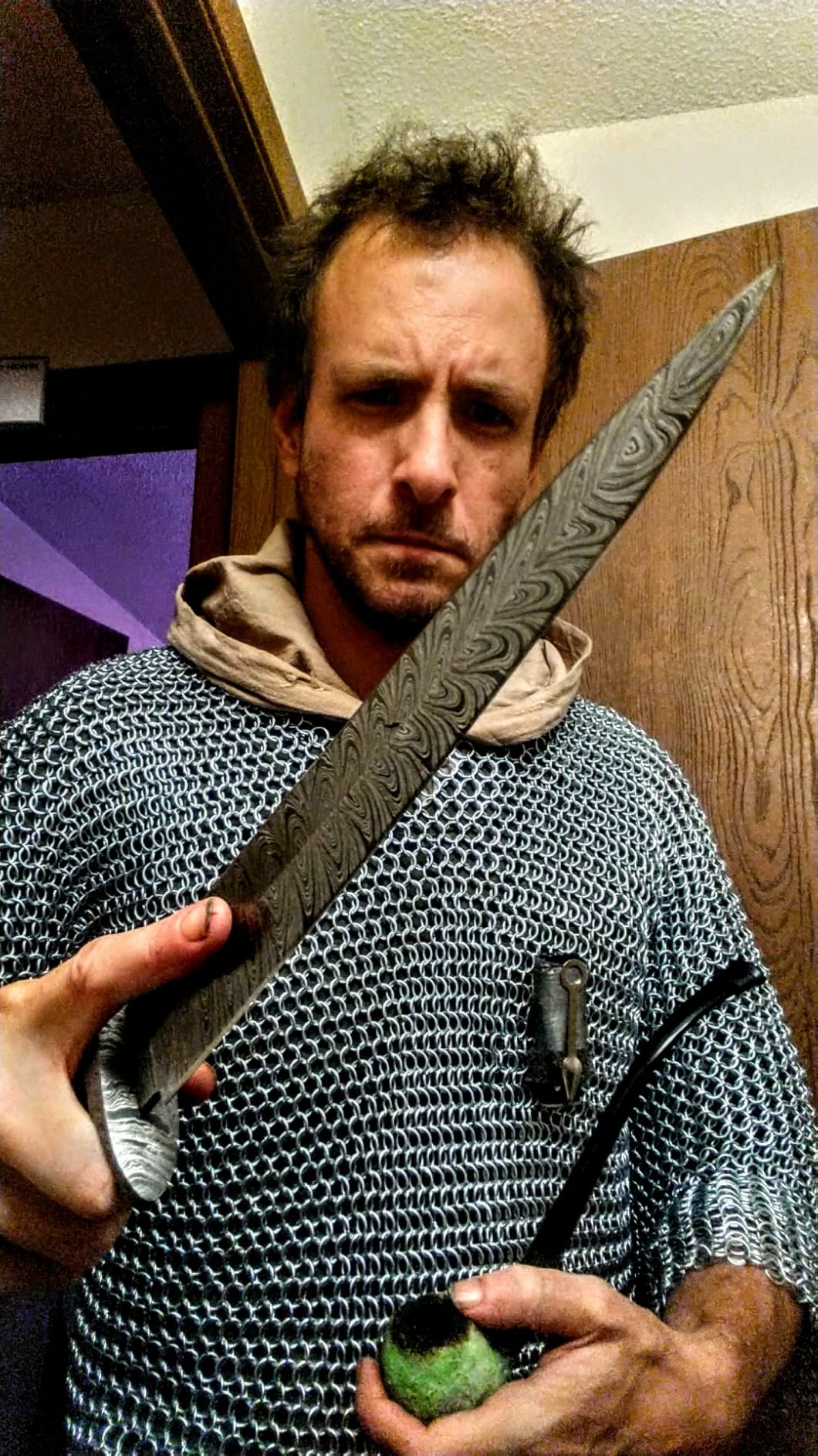 Medieval Chain Mail Shirt and Coif Armor Set customer photo 1