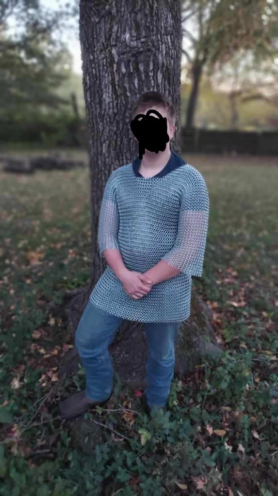 Medieval Chain Mail Shirt and Coif Armor Set customer photo 2