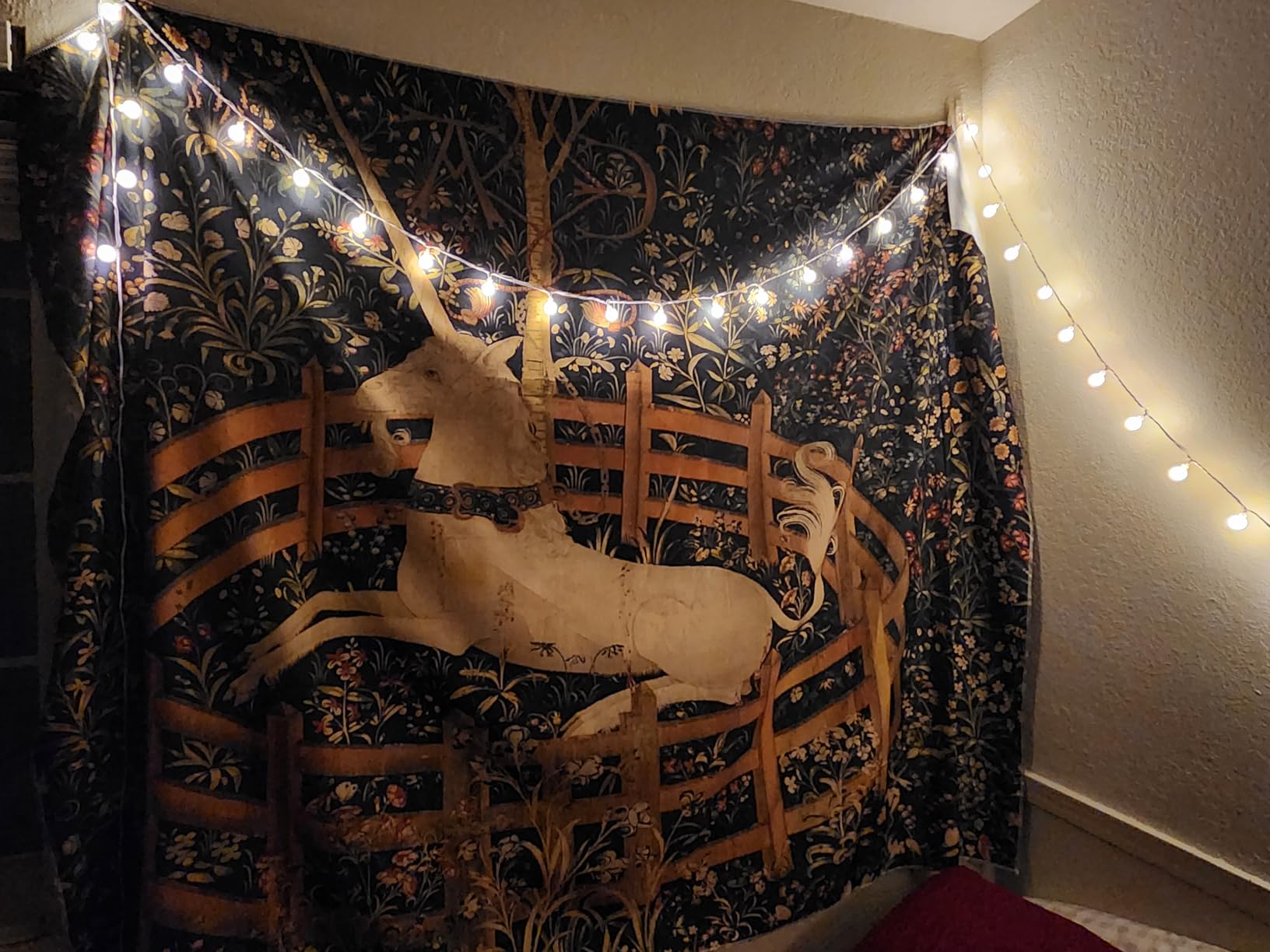 Semtomn Tapestry Wall Hanging, 60x80 Inches, Home Decor, Medieval Unicorn | Captivity Hunting Vintage Tapestries Mattress Tablecloth Curtain Print Wall Hanging for Living Room Bedroom Dorm customer photo 2