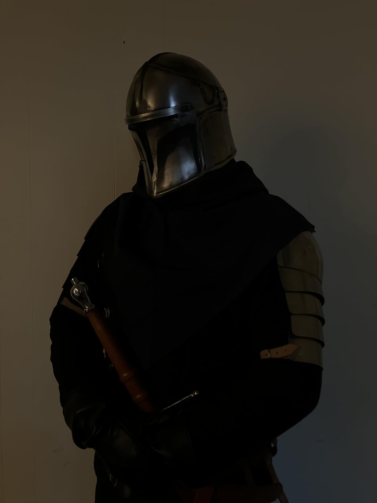 Medieval Iron Gorget Spaulders Arm Shoulder Set Viking Crusader Pauldrons Armor customer photo 2