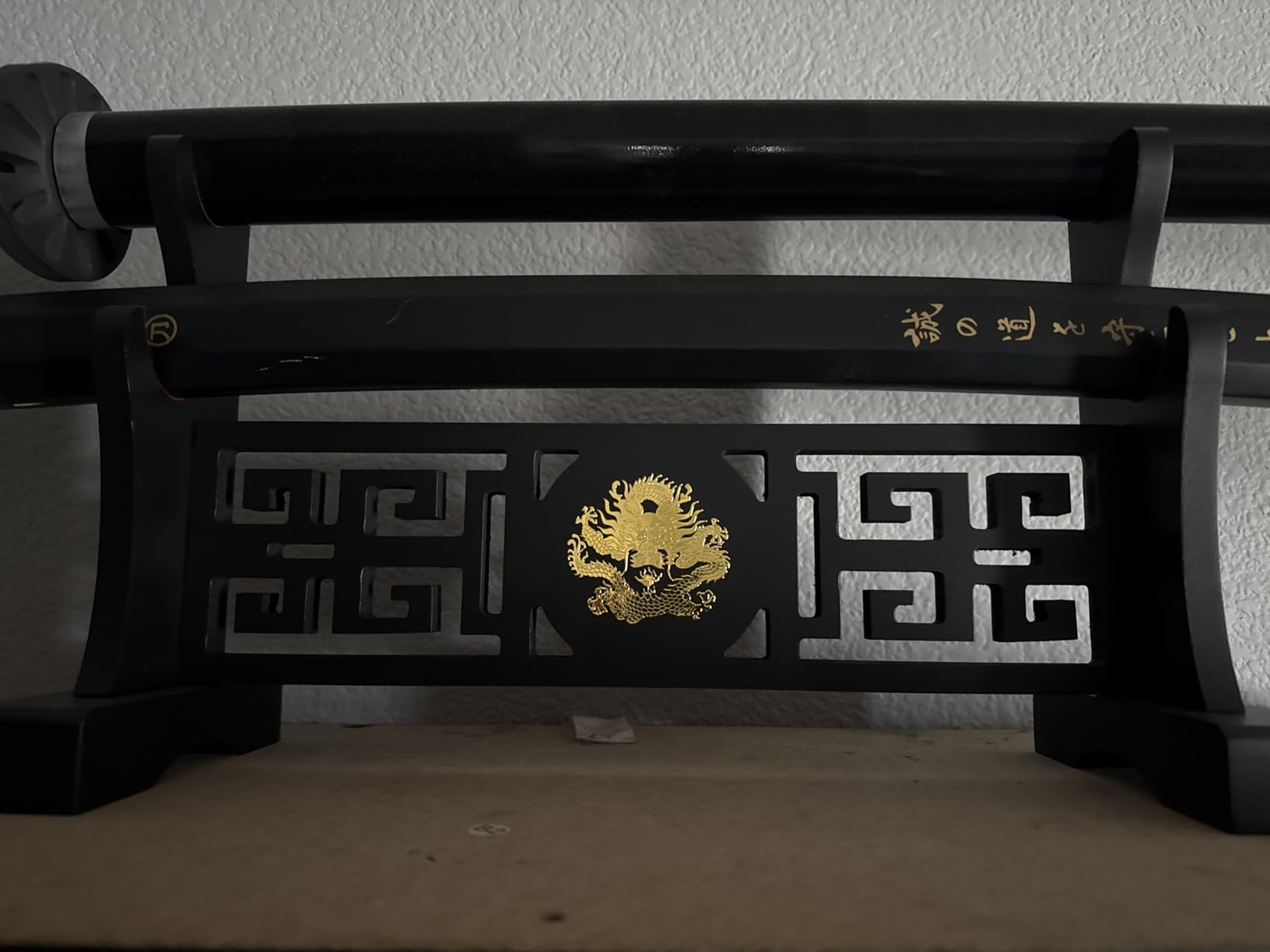 Padded Sword Stand Display Velvet Protect Sword Rack Katana Genji Japanese Samurai Blade Gladius Templar Medieval Sword Stand Holder - Dragon customer photo 1