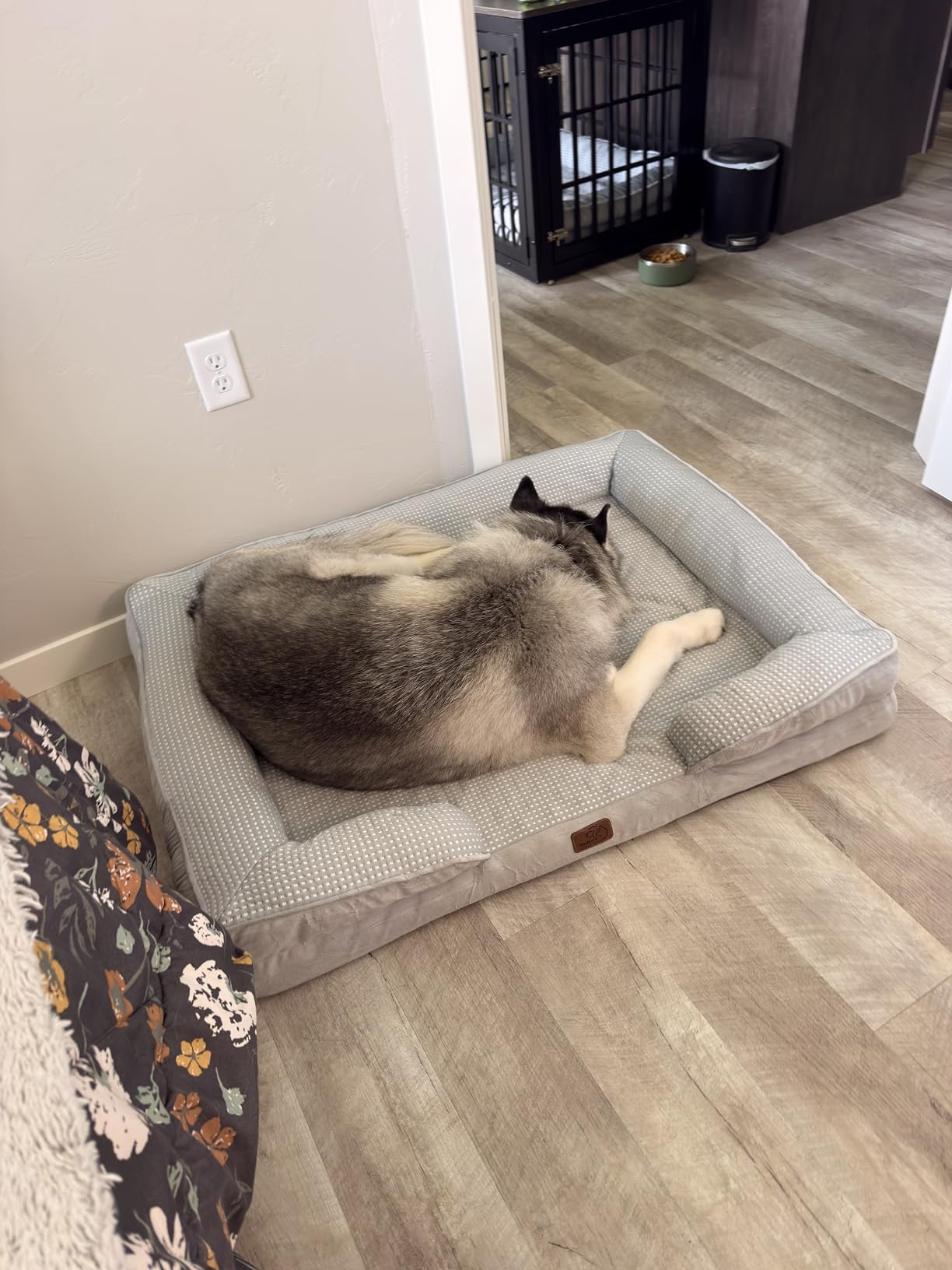 Bedsure Orthopedic Dog Beds Large Sized Dog - Washable Large Dog Cat Bed Waterproof, Comfort Dogs Couch Sofa with Washable Removable Cover, Pet Bed with Nonskid Bottom, Grey, 35