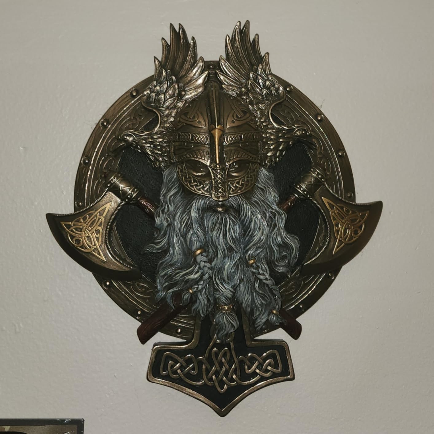 Veronese Design 10 5/8 Inches Viking Wall Plaque Valhalla Sculpture Cold Cast Resin Bronze Finish Nordic Home Decor customer photo 1