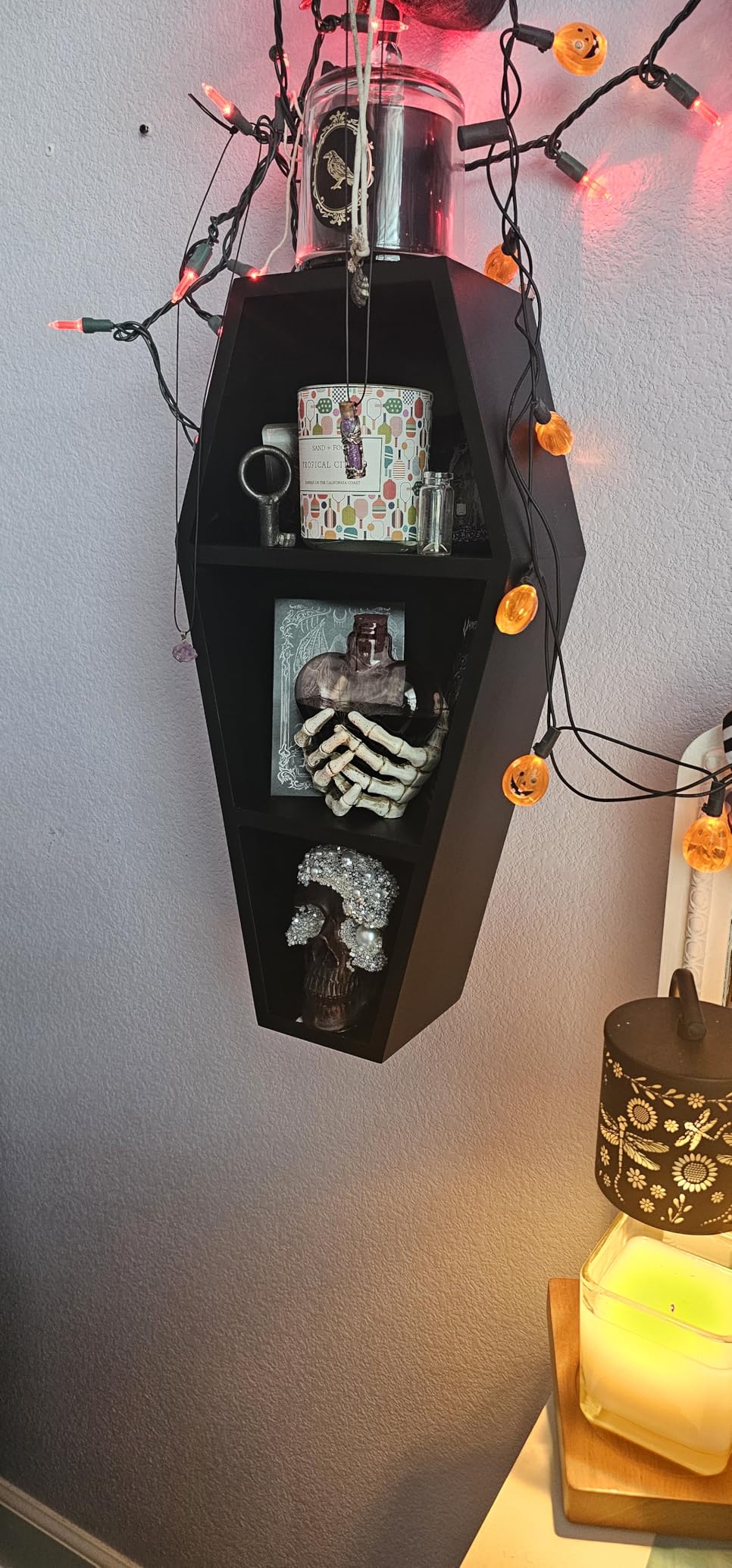 Deluxe Goth Coffin Shelf, Black, 20 inches Tall customer photo 1