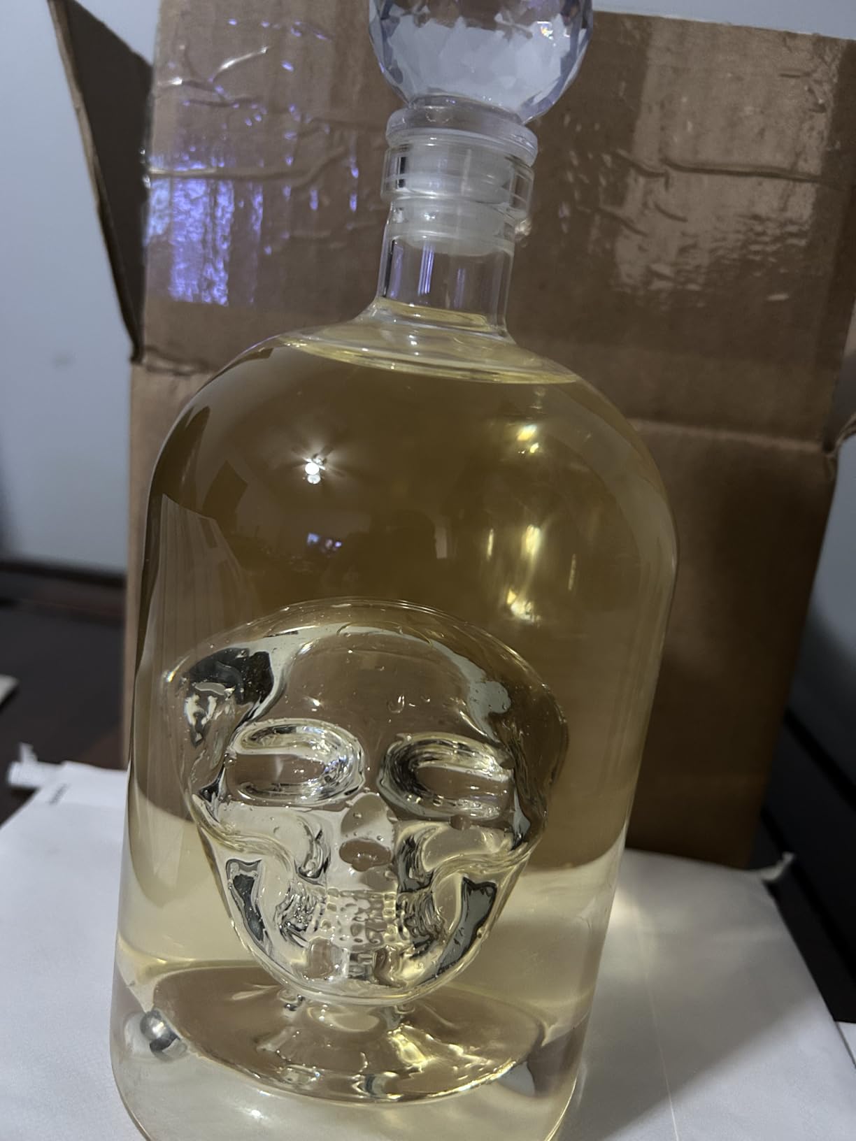 Premium Skull Decanter - Borosilicate Glass - for Vodka, Whiskey, Rum, Gin, Tequila Bottle - 25fl oz / 750ml Skull Barware customer photo 1