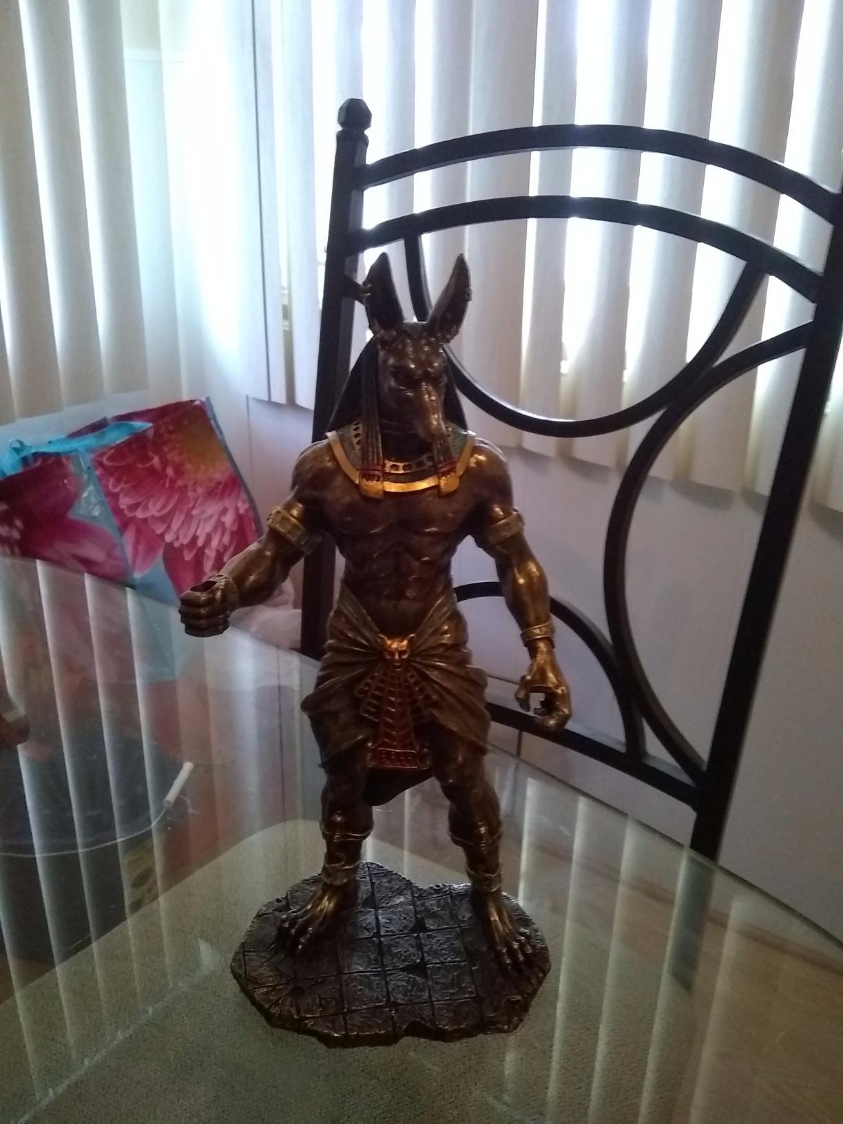 Veronese Design 10 7/8 Inch Egyptian God Anubis Holding Cobra Head Scepter Polystone Black Gold Finish Statue customer photo 2