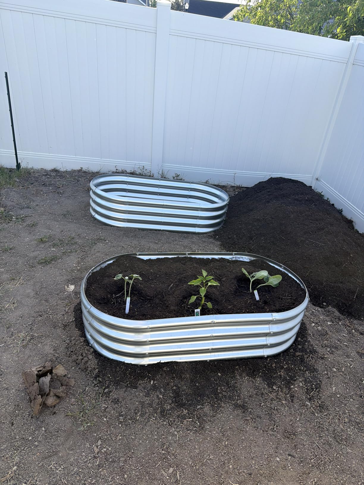 Land Guard Galvanized Raised Garden Bed Kit, Galvanized Planter Garden Boxes Outdoor, Oval Large Metal Raised Garden Beds for Vegetables customer photo 1