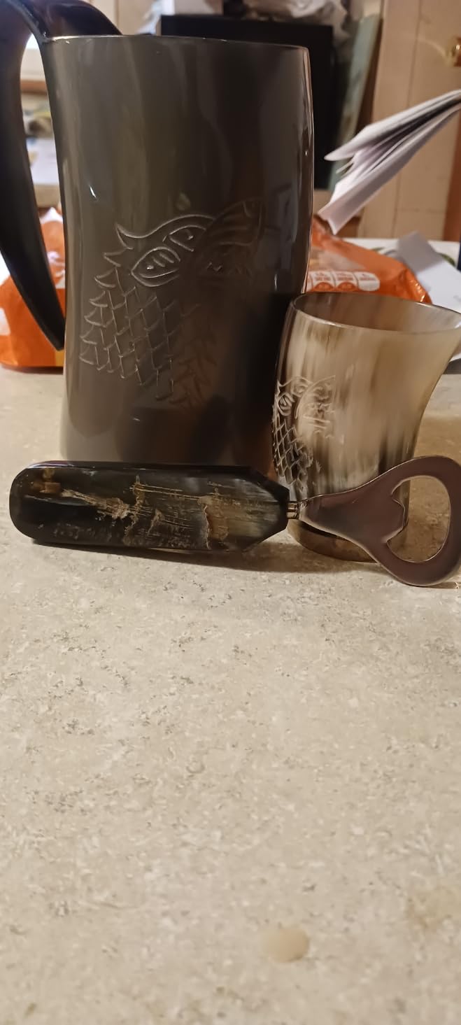 FENRIR Viking Drinking Horn Mug Set 16 oz customer photo 1