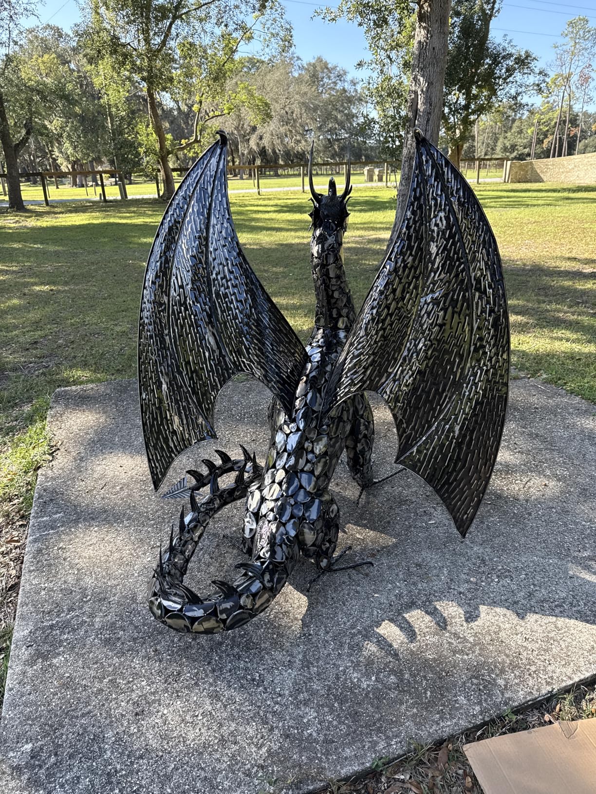 12'' H Steampunk Dragon Statue Mechanical Gear Sitting Sculpture customer photo 2