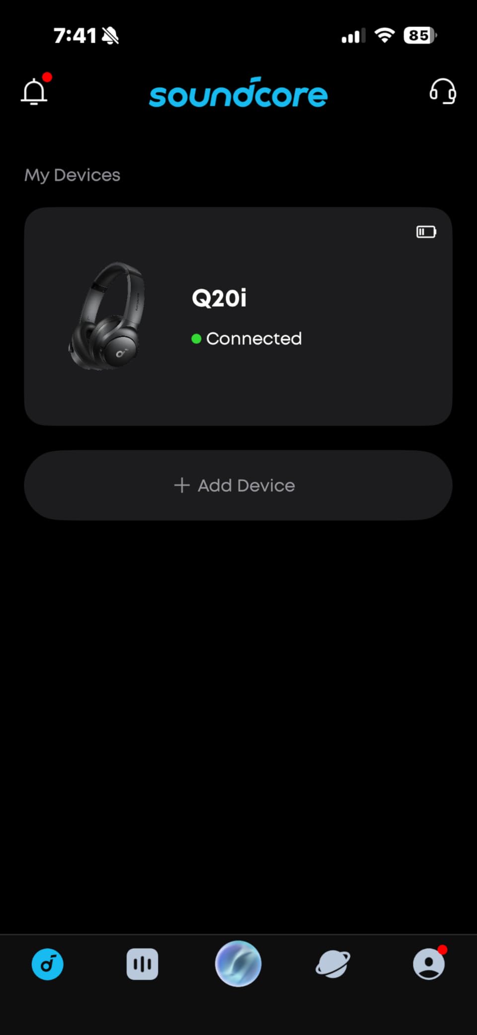 Soundcore by Anker Q20i Hybrid Active Noise Cancelling Headphones, Black | Over-Ear, Bluetooth, 40H ANC Playtime, Hi-Res, Big Bass, Transparency Mode, Customize via App, Travel, Home, Office customer photo 2