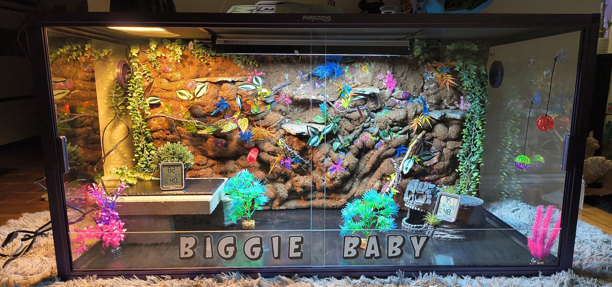 Phailozoo 120 Gallon Reptile Tank, Stackable 4x2x2 Reptile Enclosure customer photo 1