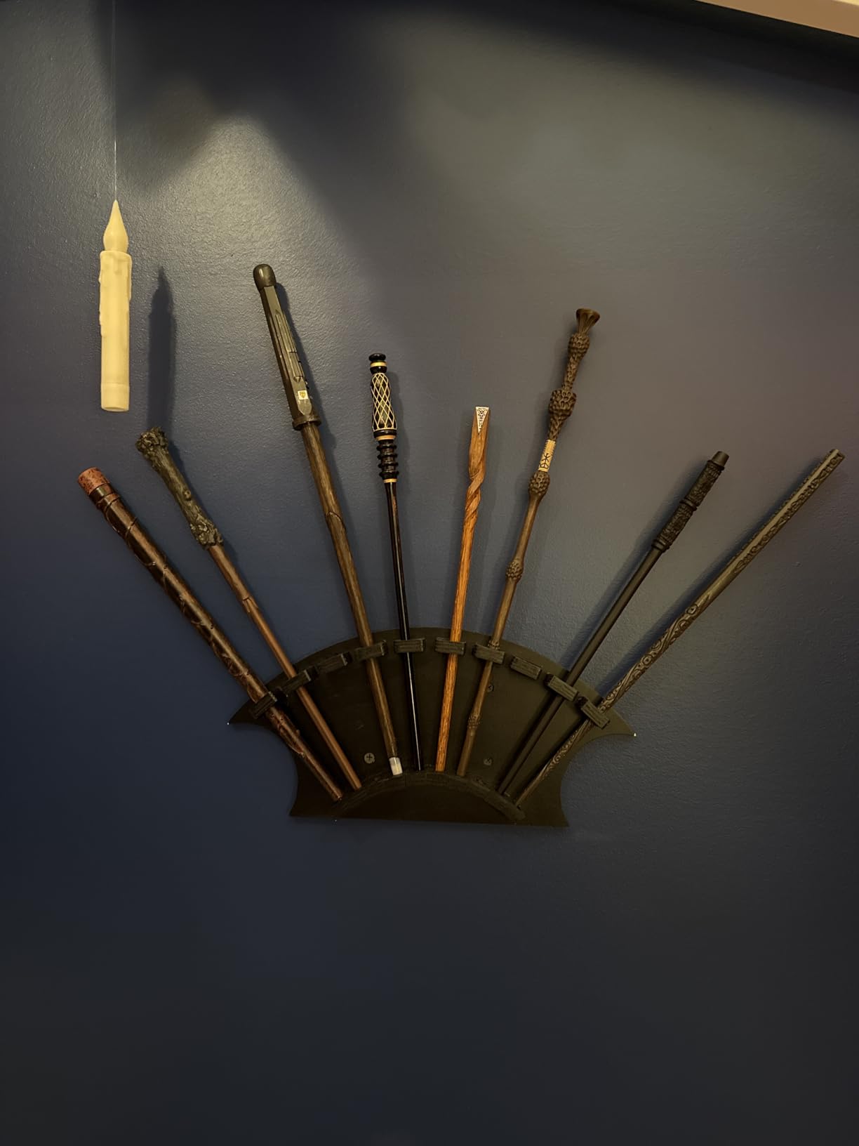 Wand Wall Mounted Display Holder for 10 Wands, Wand Display Stand for Wand Collectors and Enthusiasts customer photo 2