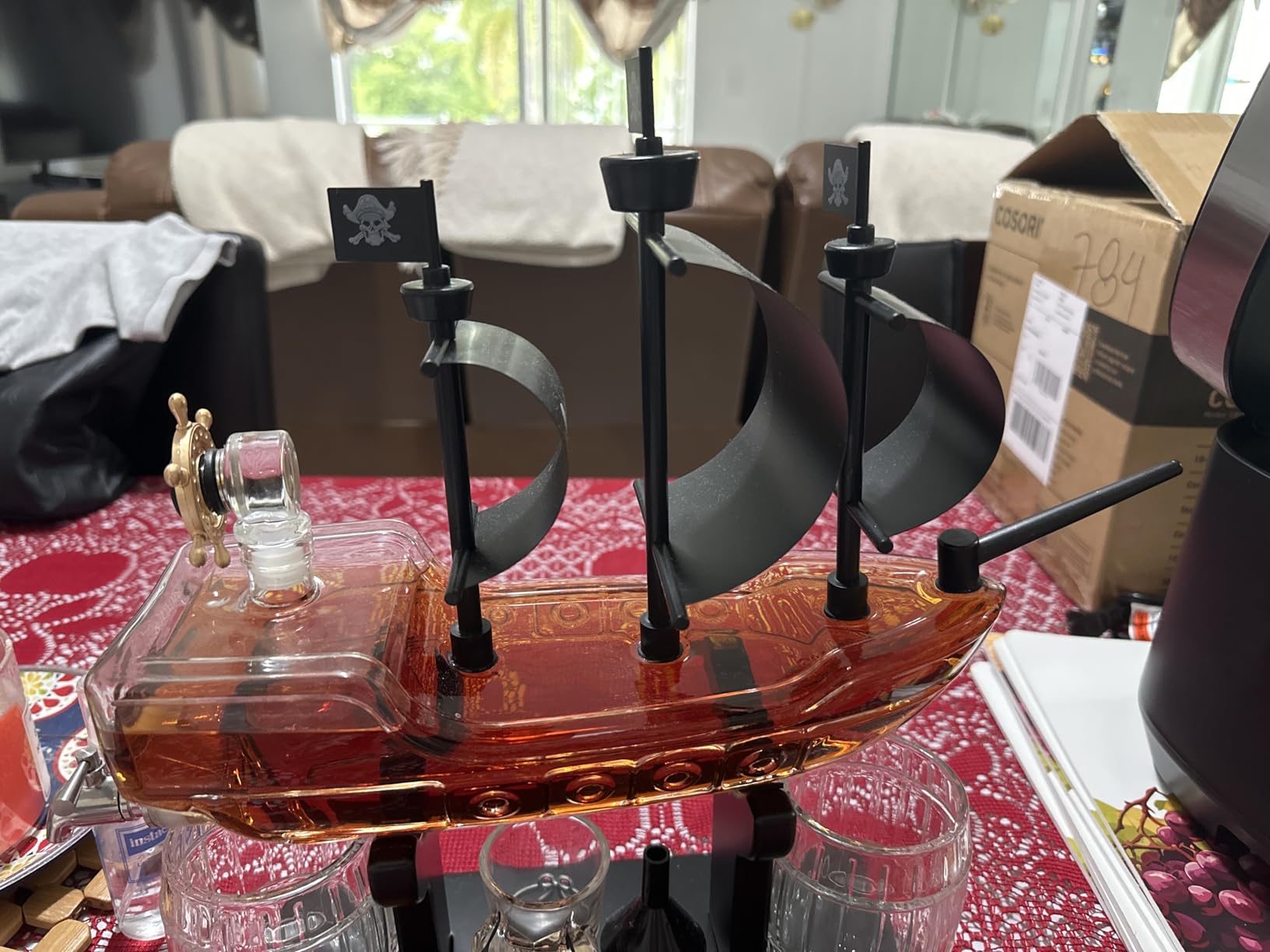 Kollea Pirate Ship Whiskey Decanter Gift Set with 2 Glasses | Handcrafted 36.5 oz Liquor Dispenser with Tap customer photo 1