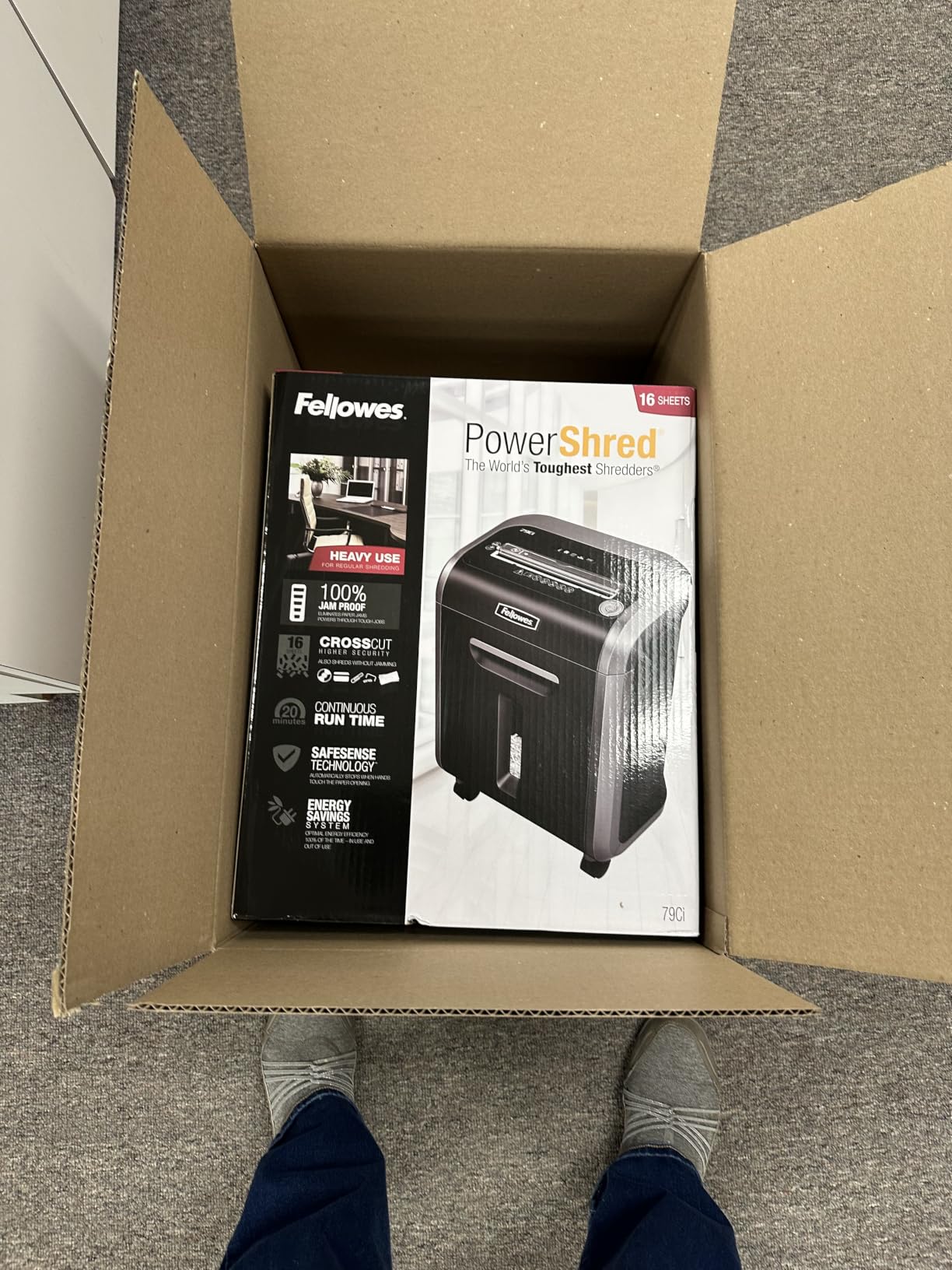 Fellowes Powershred 99Ci 18-Sheet 100% Jam-Proof Heavy Duty Crosscut Paper Shredder customer photo 2