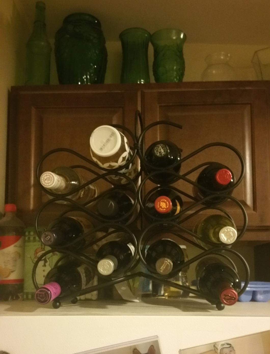 Spectrum Diversified Scroll Wine Rack, Black customer photo 2
