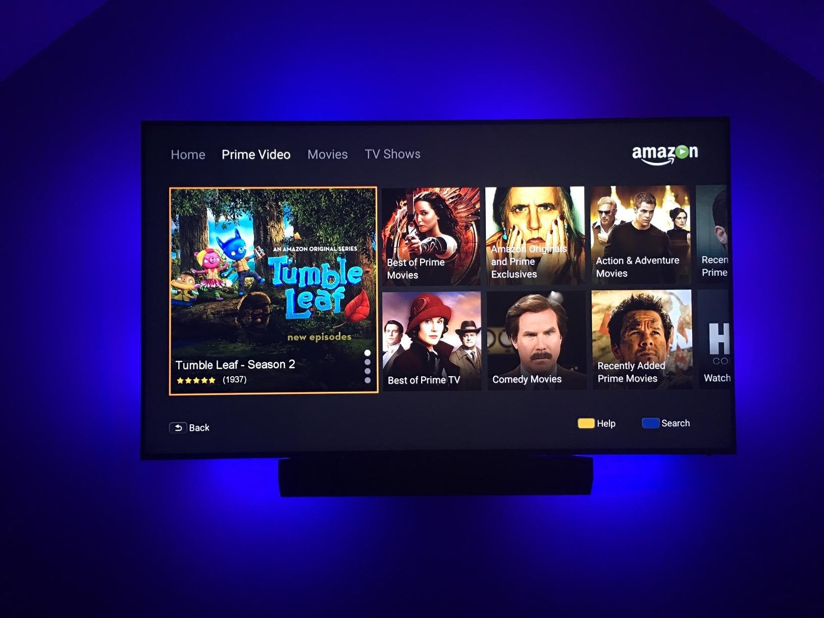 LEDGlow 4pc Million Color LED Home Theater TV Accent Bias Lighting Kit - (2) 15