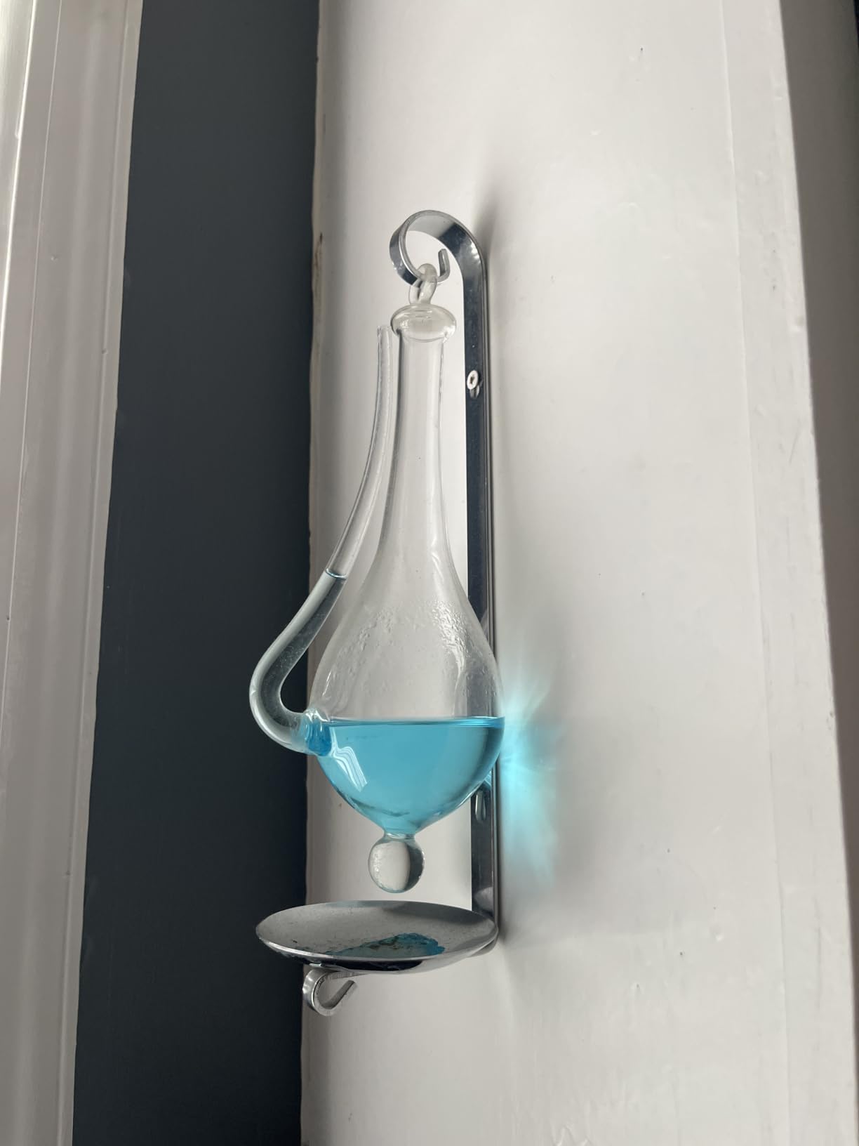 Ambient Weather B1025C Antique Storm Glass Wall Mount Liquid Barometer | With Drip Cup customer photo 1