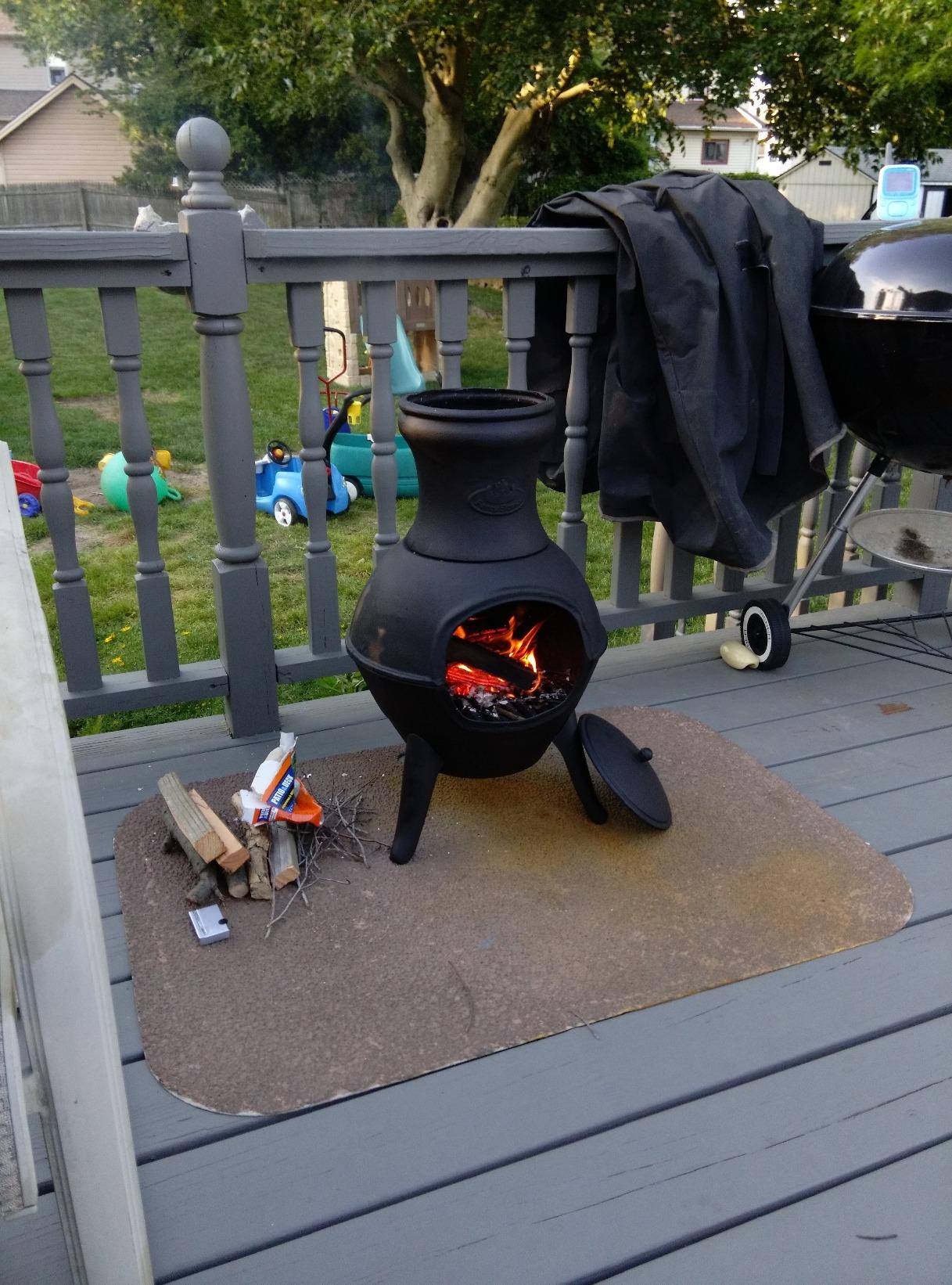 Esschert Design FF109 Small Terrace Heater - Cast Iron Chiminea Style Patio Heater customer photo 1