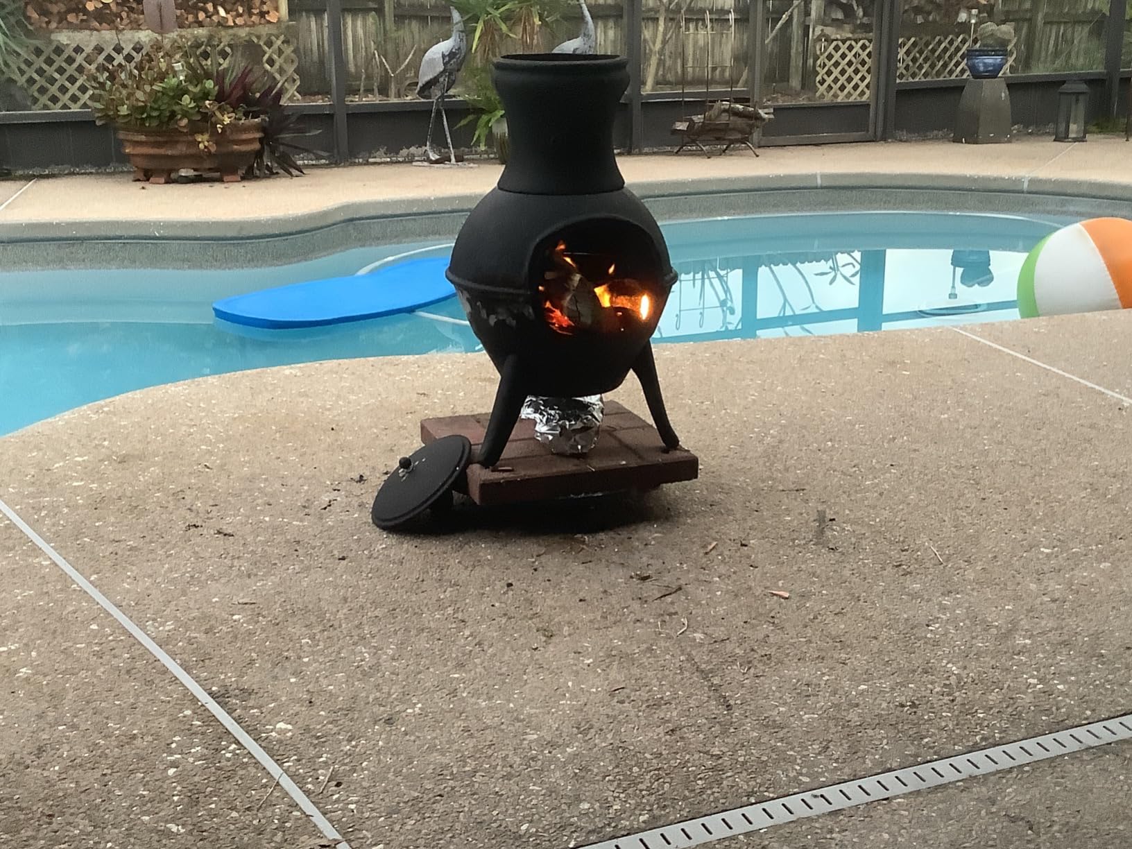 Esschert Design FF109 Small Terrace Heater - Cast Iron Chiminea Style Patio Heater customer photo 2