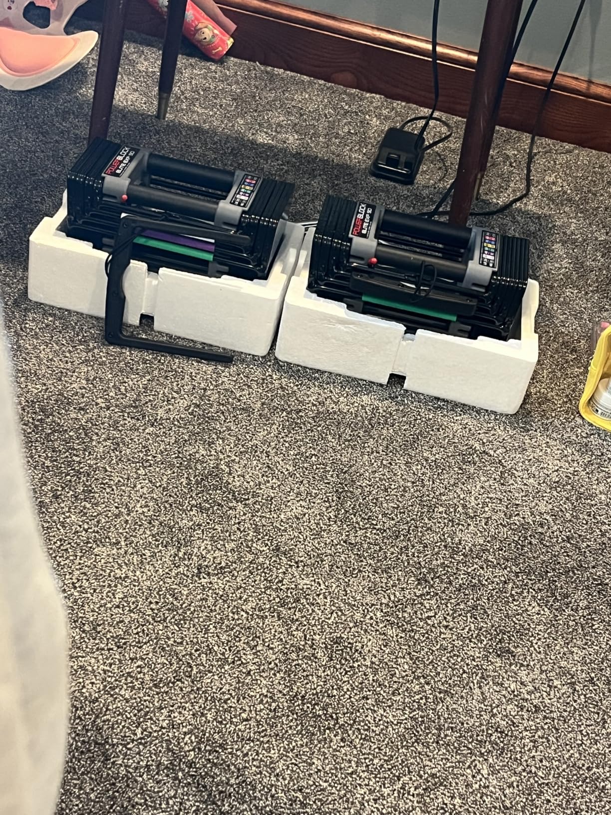 PowerBlock Elite EXP Adjustable Dumbbells, Sold in Pairs, Stage 1, 5-50 lb. (Expandable to 90 lbs) customer photo 1