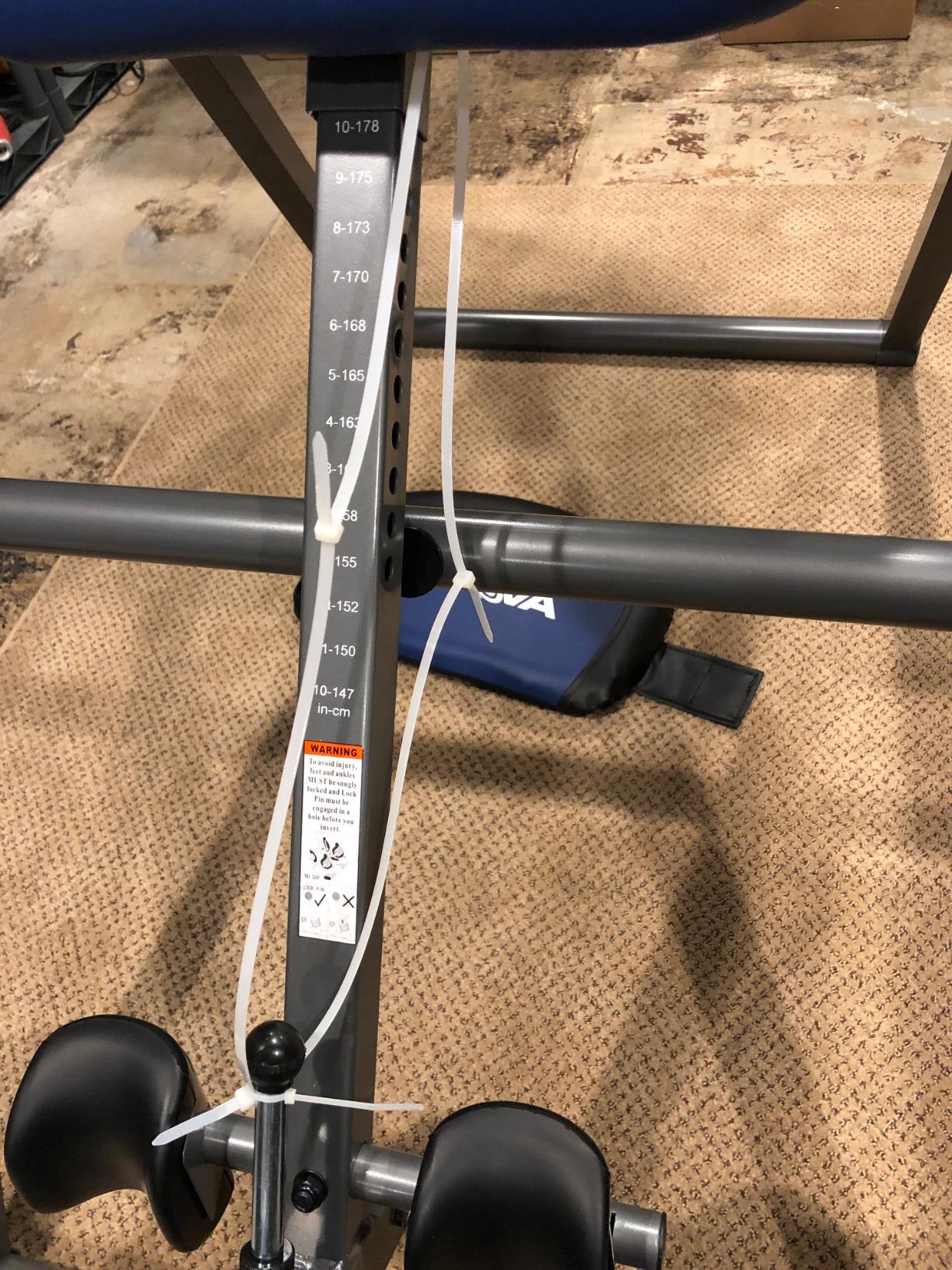 INNOVA HEALTH AND FITNESS ITM4800 Advanced Heat and Massage Inversion Table,Black/ Blue / Gray customer photo 1