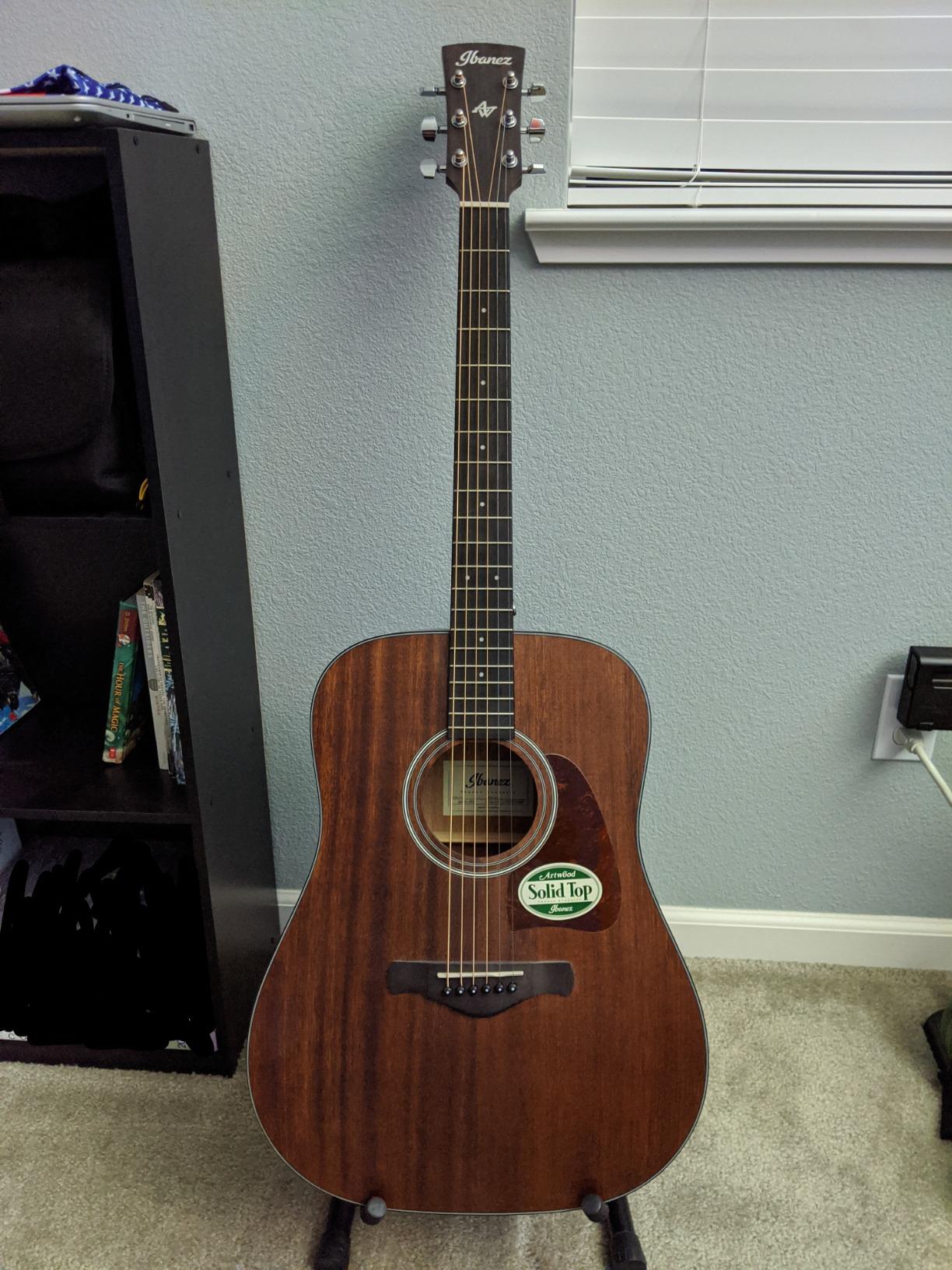 Ibanez Artwood Dreadnought Acoustic Guitar-Open Pore Natural customer photo 2