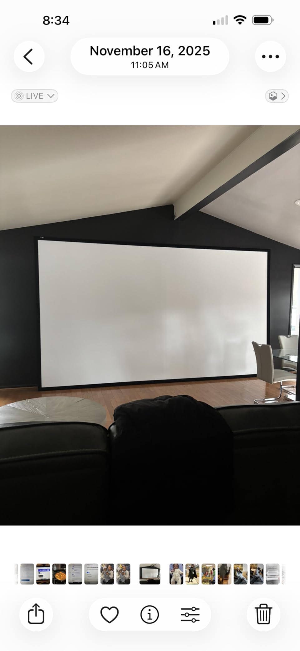 Elite Screens Sable Frame 2, 110-Inch Fixed Frame Projector Screen, 16:9 8K/4K Ultra HD & Active 3D Ready, ISF-Certified Material customer photo 2