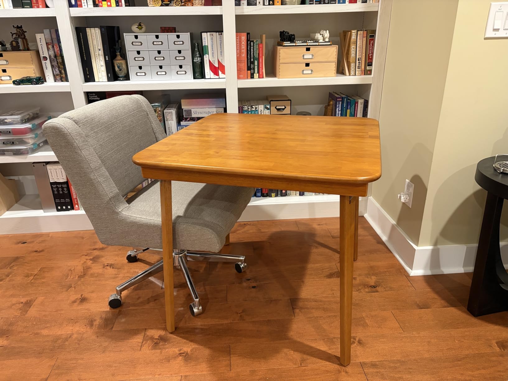 Stakmore Classic Straight Edge Square Wood Folding Card Table, 32