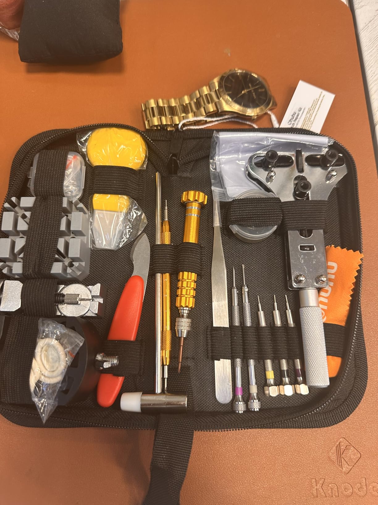 Ohuhu 192 PCS UPGRADED Heavy Duty Watch Link Removal Battery Replacement Band Tool Kit, Watch Back Remover Tool Professional Watch Repair Opener Tools with PU Leather Bag User Manual customer photo 1