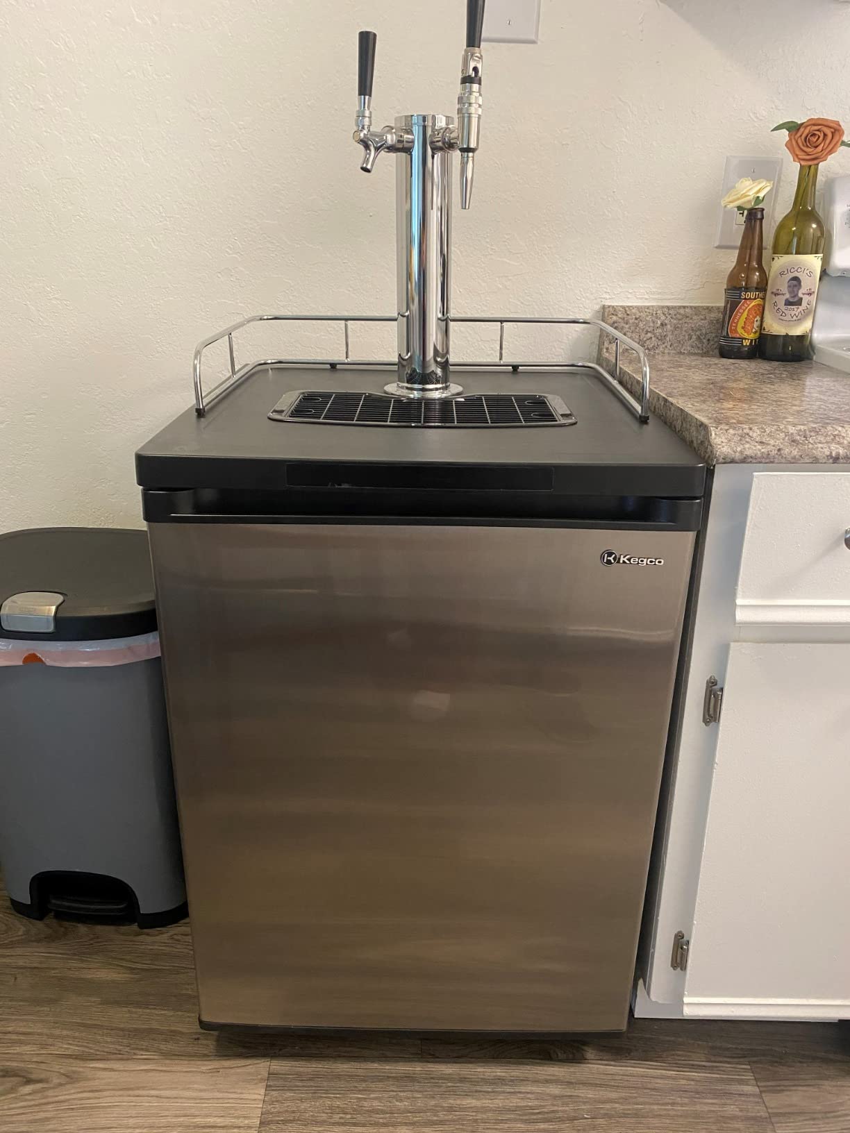 Kegco HBK209S-2 Home Brew Keg Dispenser, Stainless Steel, 2 Faucet without Kegs customer photo 1