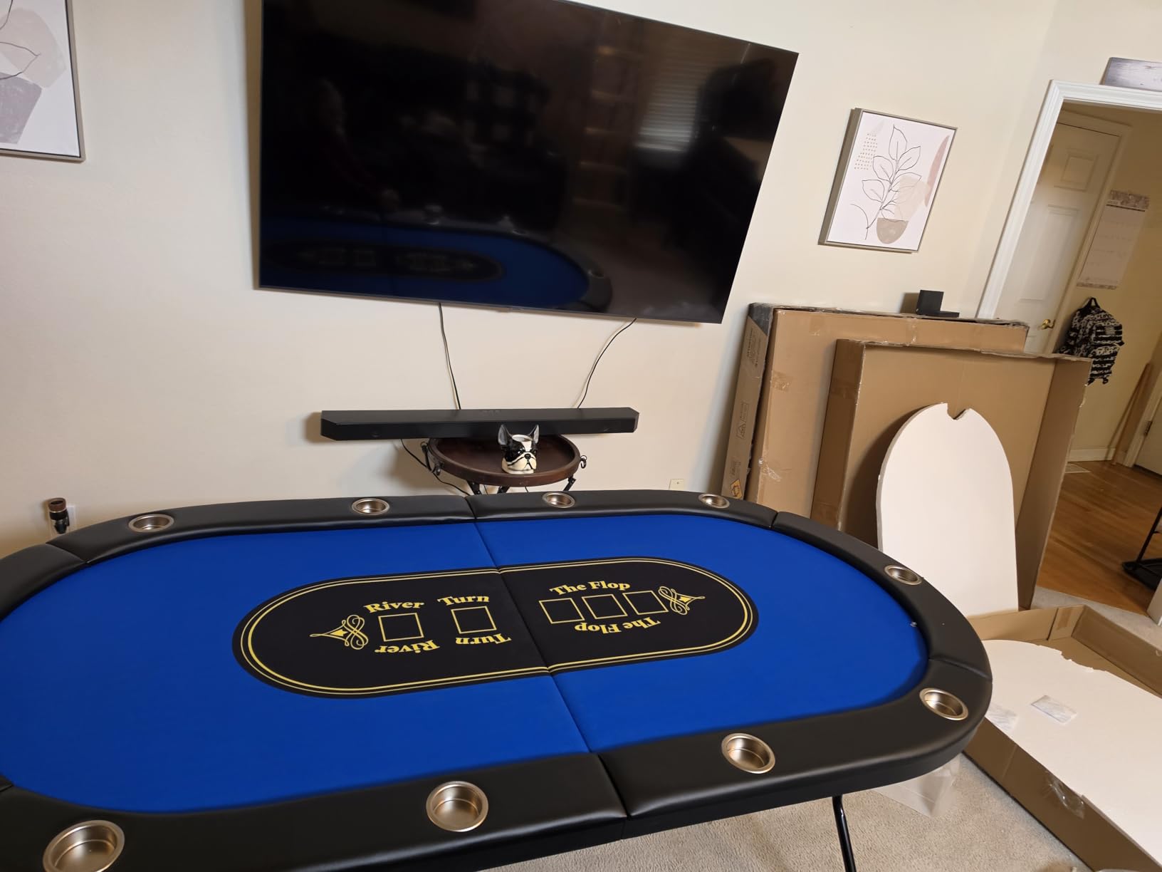Barrington Poker Multiple Styles Folding Poker Table & Poker Table Top/Dining Table Collection, Durable Padded Rail Tables with Felt Playing Surface, Perfect for Texas Hold'em Games customer photo 1
