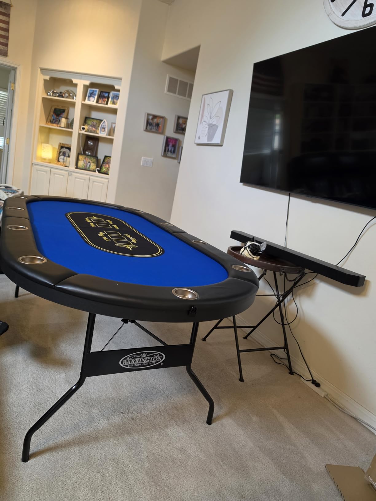 Barrington Poker Multiple Styles Folding Poker Table & Poker Table Top/Dining Table Collection, Durable Padded Rail Tables with Felt Playing Surface, Perfect for Texas Hold'em Games customer photo 2