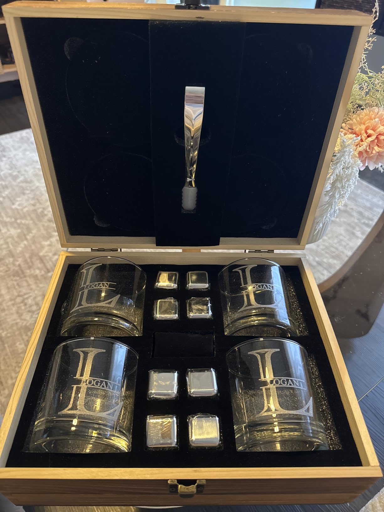 Customized Whiskey Gifts for Men - Personalized Scotch Glass Gift Set with Box - Engraved Wisky Rocks Glasses for Boyfriend, Husband, Dad - Valentine's, Birthday, Anniversary, Christmas. customer photo 1