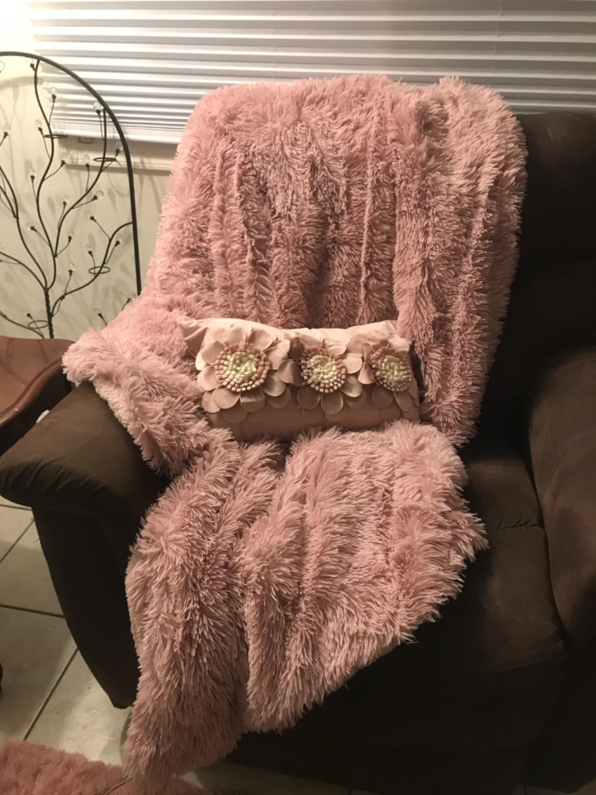 Chanasya Premium Wolf Throw Blanket & Pillow Cover - Minky Faux Fur & Fuzzy Sherpa Throw (50