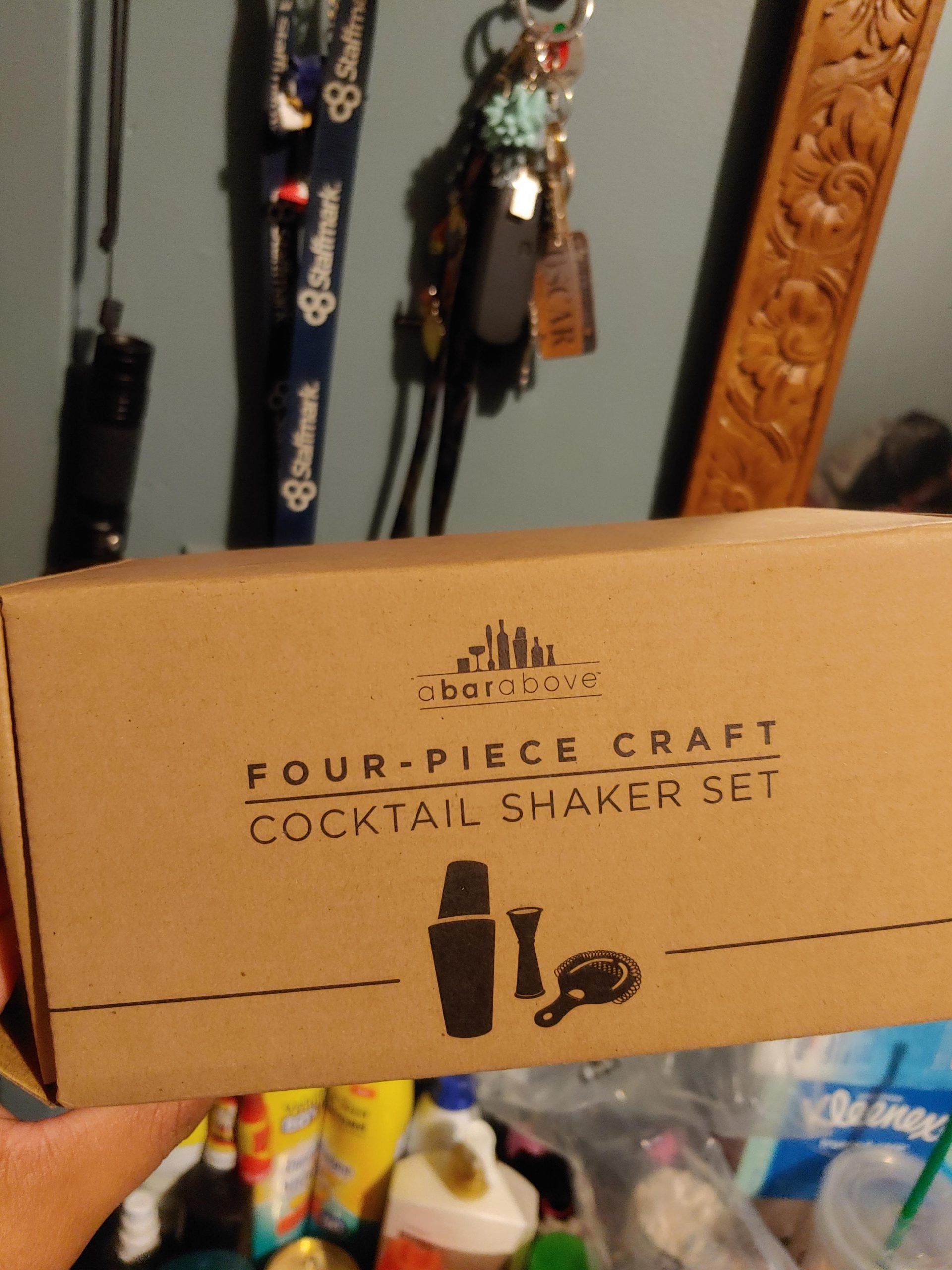 A Bar Above Cocktail Shaker Set, 4-Piece Professional Bartender Kit with Boston Shaker, Strainer and Jigger, Stainless Steel Bar Accessories for Craft Cocktails customer photo 2