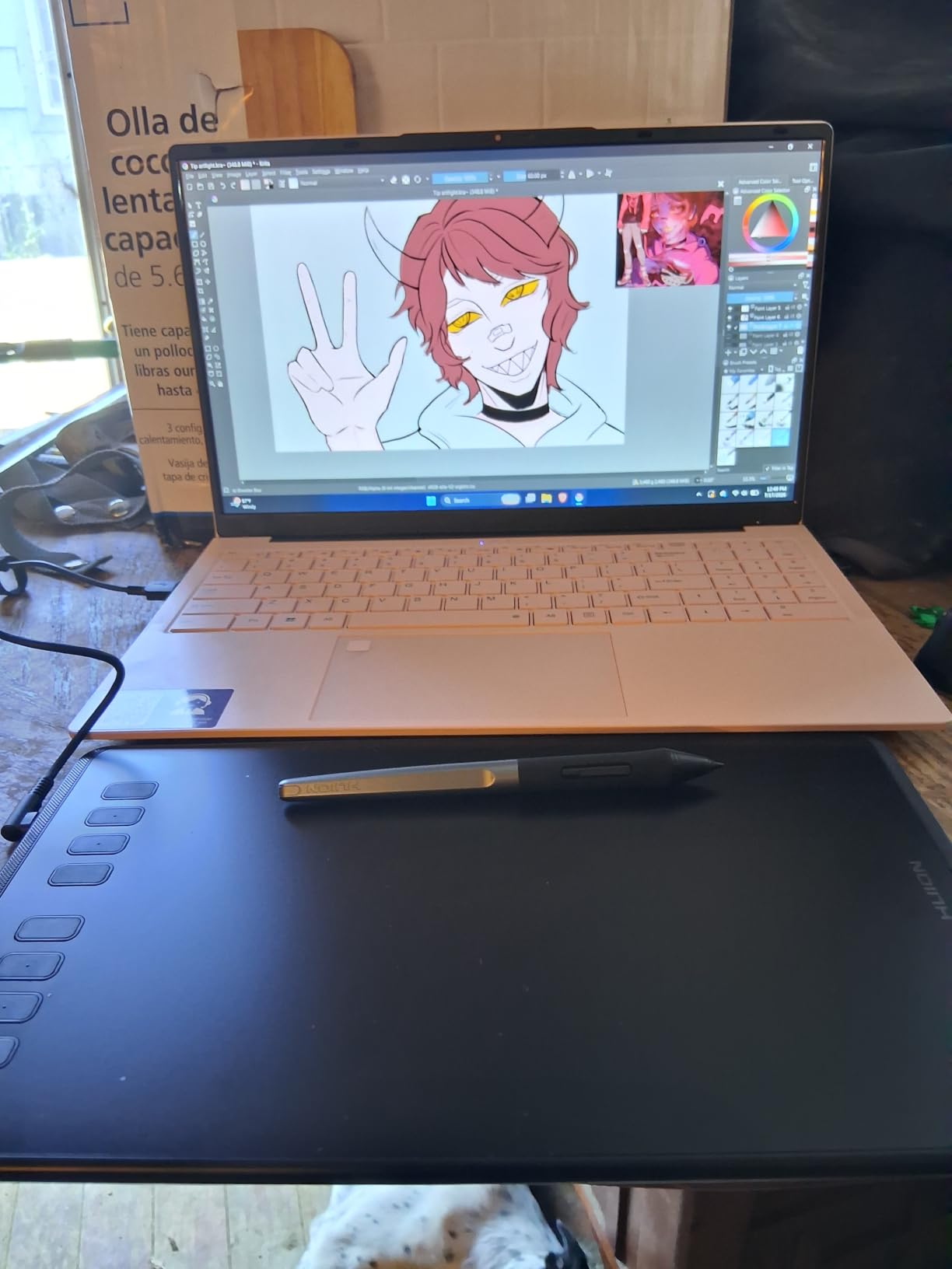 HUION Inspiroy H640P 6x4 inch Drawing Tablet 8192 Pen Pressure, Battery-Free Stylus, Tilt, 6 Hot Keys, Work with Mac/PC/Android customer photo 1