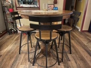 Christopher Knight Home Jutte Firwood Smooth Back Barstool, Black Brush Silver customer photo 1
