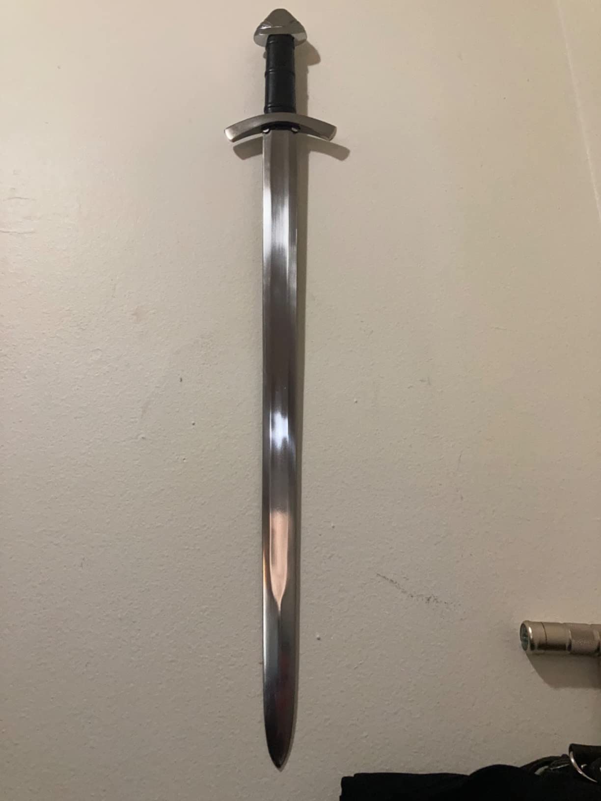 Battle Ready Carbon Steel Viking Sword with Custom Leather Scabbard customer photo 1