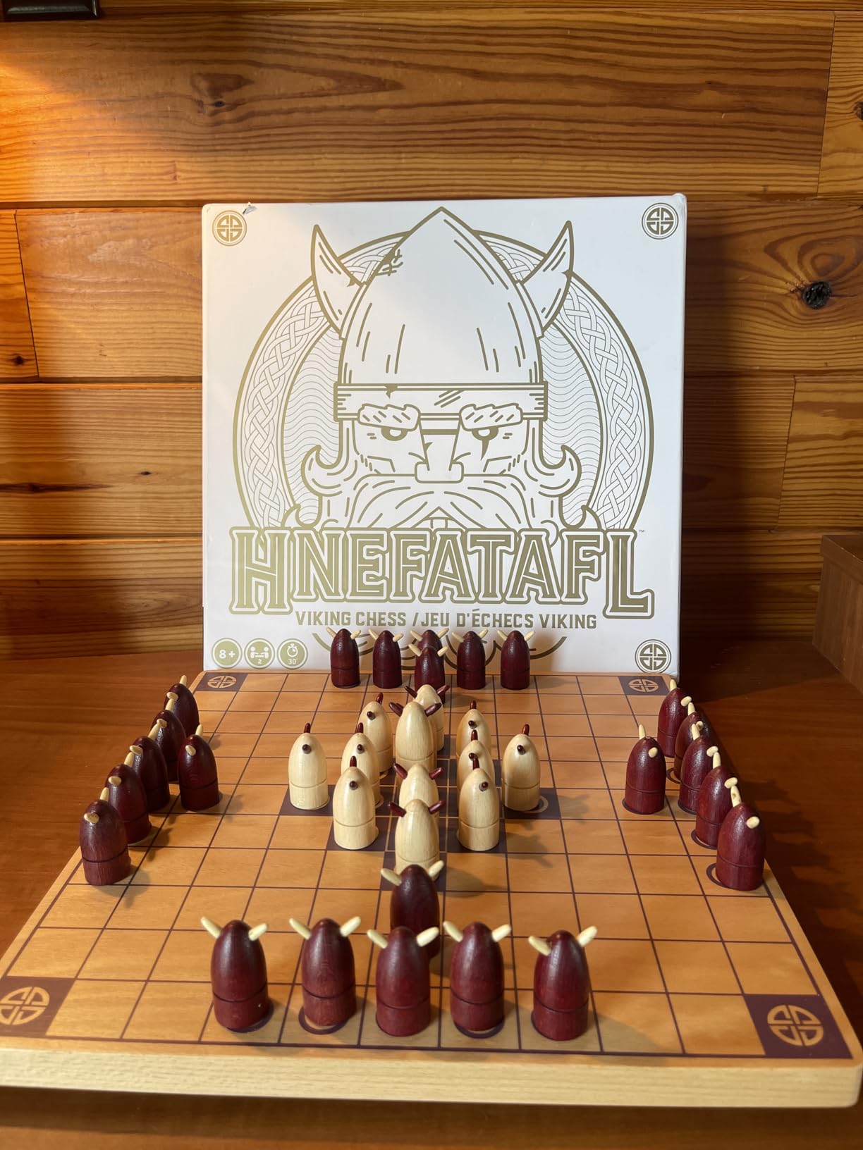 Hnefatafl, Two Player Strategy Game with Wooden Game Board, for Kids and Adults customer photo 1